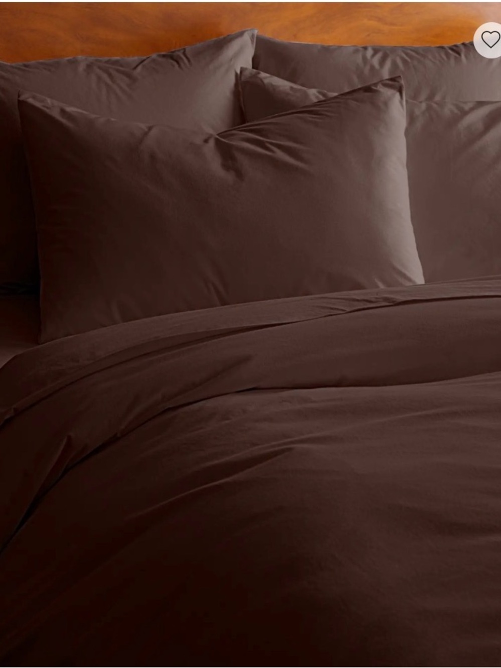 Quince BRAND NEW Queen Organic Brushed Cotton Duvet Cover 3pc  Set Espresso $114